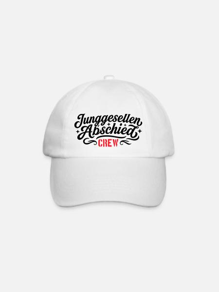 Junggesellen Abschied Crew - Baseballkappe - Weiß/Weiß