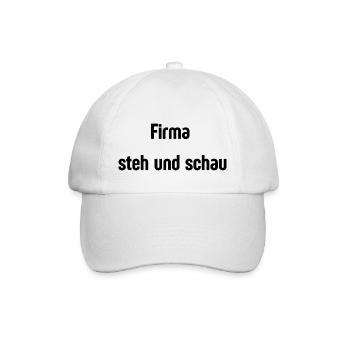 Firma steh und schau - Baseballkappe - Weiß/Weiß - Vorne