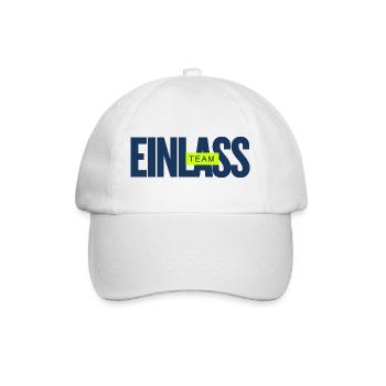 EINLASS Team - Personal - ORGA - Mitarbeiter Crew - Baseballkappe - Weiß/Weiß - Vorne
