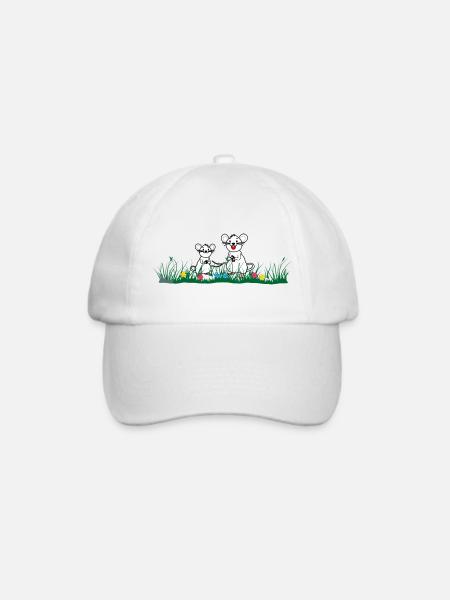 im Gras - Baseballkappe - Weiß/Weiß