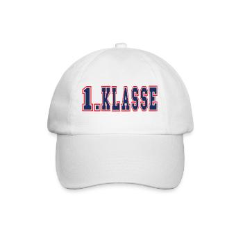 1. Klasse - Einschulung in Klasse 1 - Baseballkappe - Weiß/Weiß - Vorne