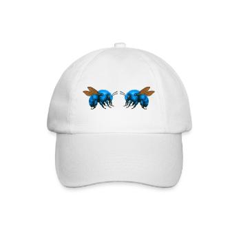2Hummeln gespiegelt - Baseballkappe - Weiß/Weiß - Vorne