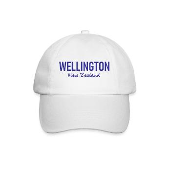 Wellington - New Zealand - Aotearoa - Neuseeland - Baseballkappe - Weiß/Weiß - Vorne