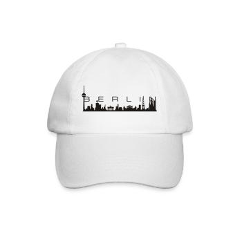 Berlin Skyline - Baseballkappe - Weiß/Weiß - Vorne