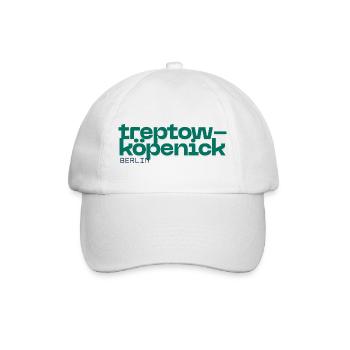 Treptow Köpenick Berlin - Schönes simples Design - Baseballkappe - Weiß/Weiß - Vorne