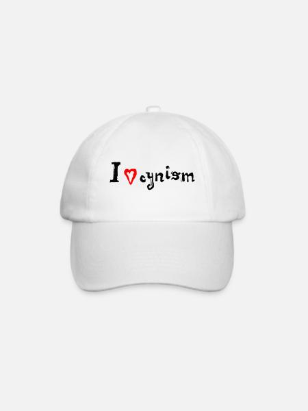 Ich liebe Zynismus - Baseballkappe - Weiß/Weiß