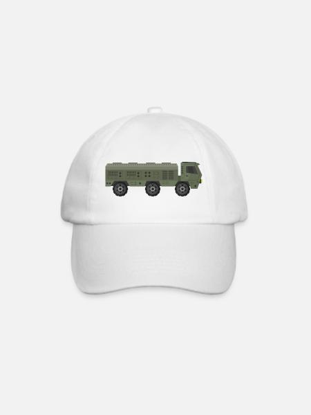 Militär-LKW - Baseballkappe - Weiß/Weiß