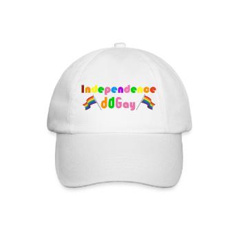 Unabhängigkeit Schwuler Regenbogen - Baseballkappe - Weiß/Weiß - Vorne