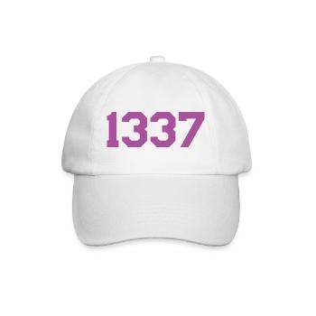 1337 Pink - Baseballkappe - Weiß/Weiß - Vorne