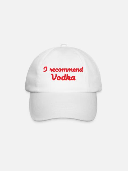 Ich empfehle Wodka - Baseballkappe - Weiß/Weiß