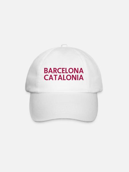 Barcelona – Katalonien Lyrisches Design - Baseballkappe - Weiß/Weiß