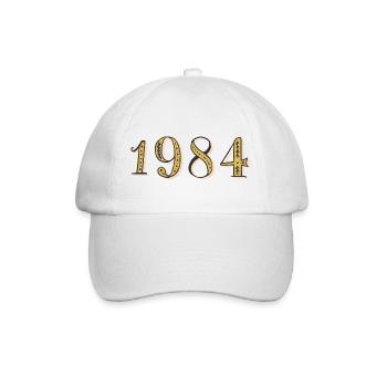 Geburtstagsgeschenk 1984 - Baseballkappe - Weiß/Weiß - Vorne