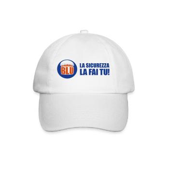 Die Sicherheit liegt bei dir – Canal BLU - Baseballkappe - Weiß/Weiß - Vorne
