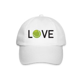 Tennis-Liebhaber - Baseballkappe - Weiß/Weiß - Vorne
