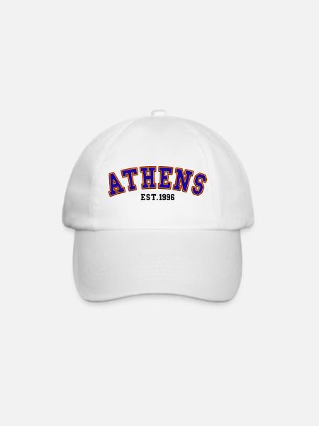 Athen gegründet 1996 - Baseballkappe - Weiß/Weiß