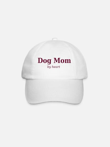 Dog_mom_by_heart - Baseballkappe - Weiß/Weiß