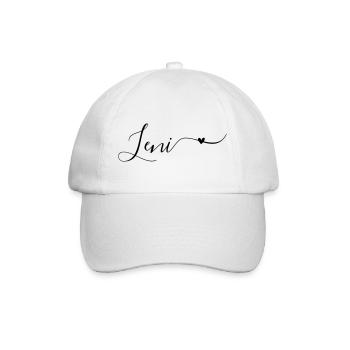 Leni Name Vorname Dekorativ - Baseballkappe - Weiß/Weiß - Vorne