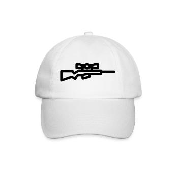 Scharfschütze - Baseballkappe - Weiß/Weiß - Vorne