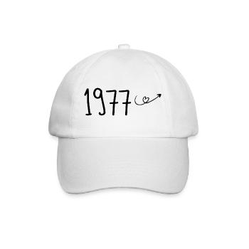 1977 Jubiläum 1977 Retro 1977 - Baseballkappe - Weiß/Weiß - Vorne
