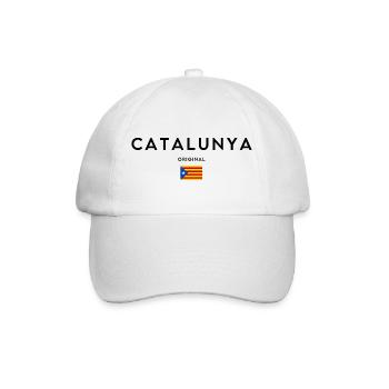 Katalanischer Stolz, minimalistisches, elegantes Design - Baseballkappe - Weiß/Weiß - Vorne