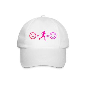 Geschenkidee für einen Running mit Running - Baseballkappe - Weiß/Weiß - Vorne
