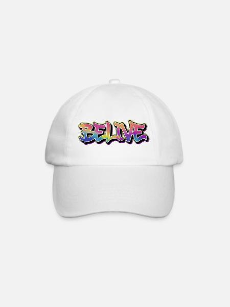 GLAUB GRAFFITI-Regenbogen - Baseballkappe - Weiß/Weiß