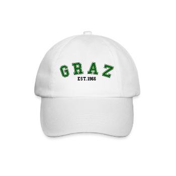 Graz gegründet 1966 - Baseballkappe - Weiß/Weiß - Vorne