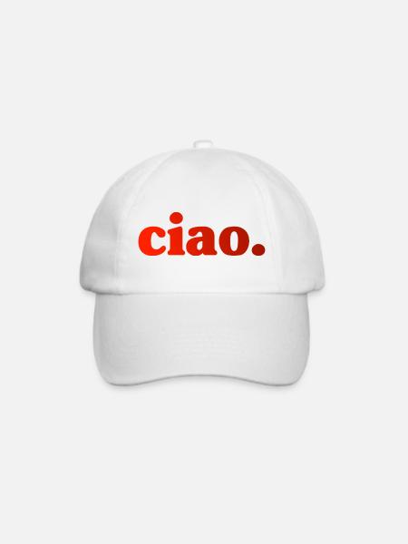 Ciao Italien - Baseballkappe - Weiß/Weiß