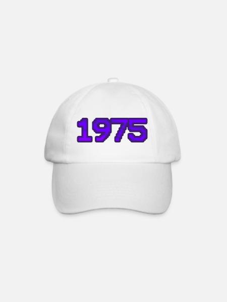 Nerd 1975 - Baseballkappe - Weiß/Weiß