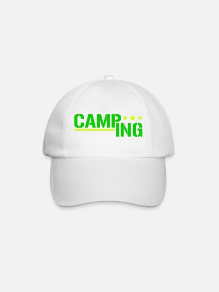 Camping - Baseballkappe - Weiß/Weiß