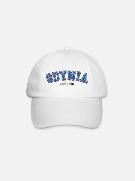 Gdynia gegründet 1996 - Baseballkappe - Weiß/Weiß