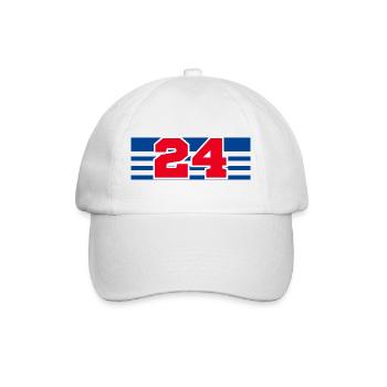 Nummer 24 Frankreich - Baseballkappe - Weiß/Weiß - Vorne
