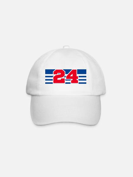 Nummer 24 Frankreich - Baseballkappe - Weiß/Weiß