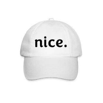 nice. - Baseballkappe - Weiß/Weiß - Vorne