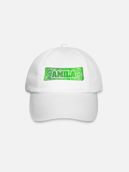 Frau Amila - Baseballkappe - Weiß/Weiß