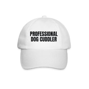 Professional Dog Cuddler - Hunde Shirt - Baseballkappe - Weiß/Weiß - Vorne