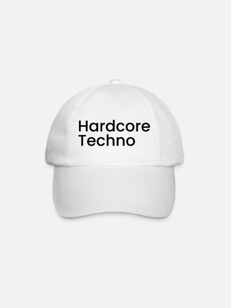 Hardcore-Techno - Baseballkappe - Weiß/Weiß