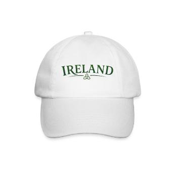 Ireland - Irland - irisch - Dublin - Ire - Baseballkappe - Weiß/Weiß - Vorne
