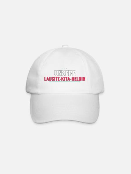 Unsere Lausitz‑Kita‑Heldin – Abschiedsgeschenk - Baseballkappe - Weiß/Weiß