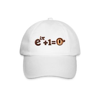 Die Identität des Euler Math Cafés - Baseballkappe - Weiß/Weiß - Vorne