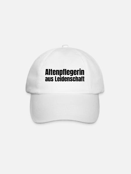 Altenpflegerin aus Leidenschaft Pflege Geschenk - Baseballkappe - Weiß/Weiß