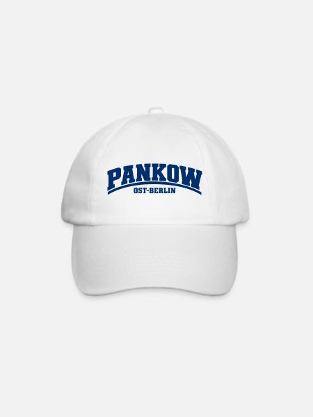Pankow - Ost-Berlin - Bezirk - Deutschland - Baseballkappe - Weiß/Weiß