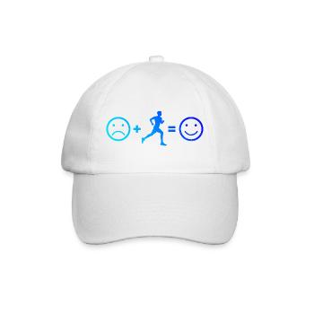 Geschenkidee für einen Running mit Running - Baseballkappe - Weiß/Weiß - Vorne