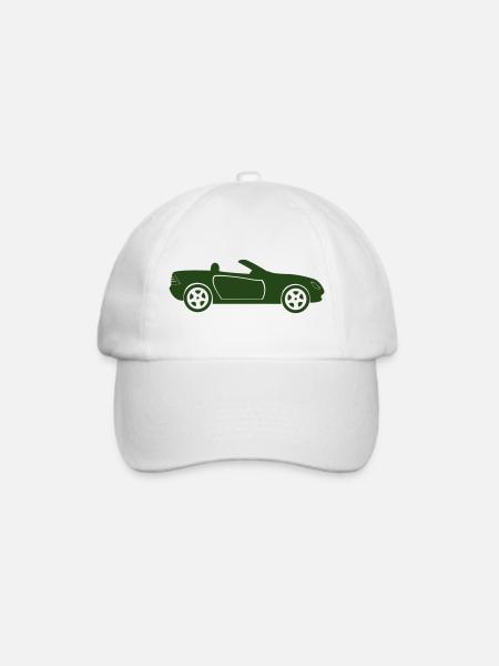 Auto Cabrio Silhouette - Baseballkappe - Weiß/Weiß