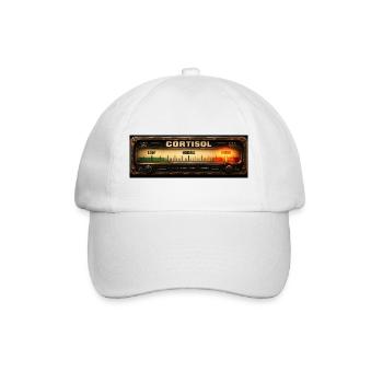 Cortisol Messgerät Vintage - Baseballkappe - Weiß/Weiß - Vorne
