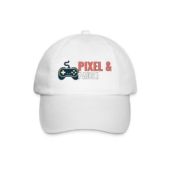 Pixel & Pause. - Baseballkappe - Weiß/Weiß - Vorne