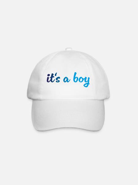 Its a Boy Gradient Blau - Baseballkappe - Weiß/Weiß