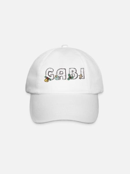 Gabi Weihnachtsbuchstaben  - Baseballkappe - Weiß/Weiß