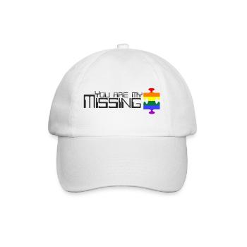 Du bist mein fehlendes Puzzleteil [Regenbogen] - Baseballkappe - Weiß/Weiß - Vorne