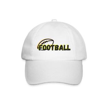 Football Black - Neon - Baseballkappe - Weiß/Weiß - Vorne